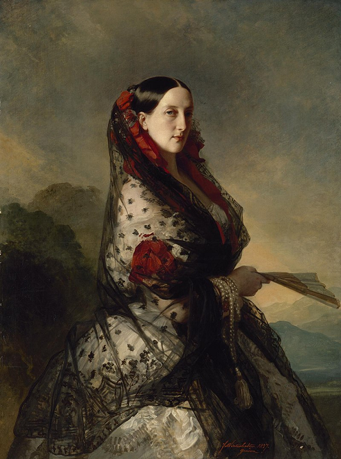 Marie Nicolaevna de Russie - Comtesse Stroganov - par Franz Xaver Winterhalter - 1857 - au muse de l'Ermitage
